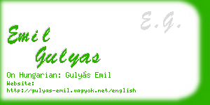 emil gulyas business card